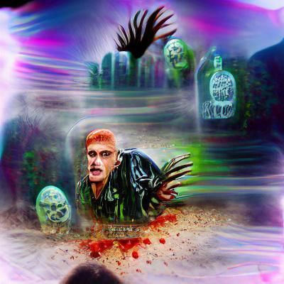 Picturesque Village Scene in Cartoon Style