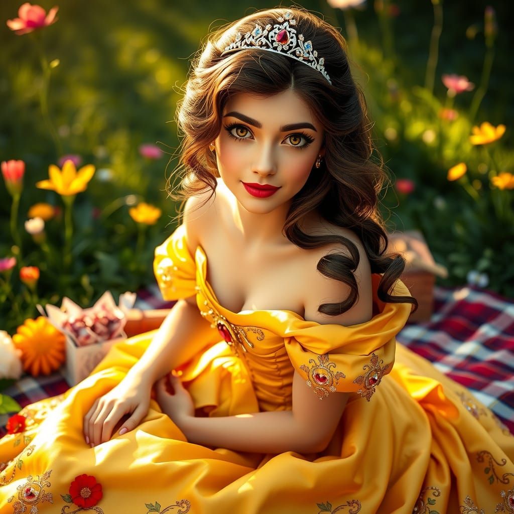 Enchanting Princess in Springtime Splendor