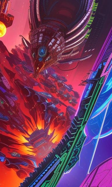 Space Outlaw Cowgirl in Dark Sci-Fi Fantasy