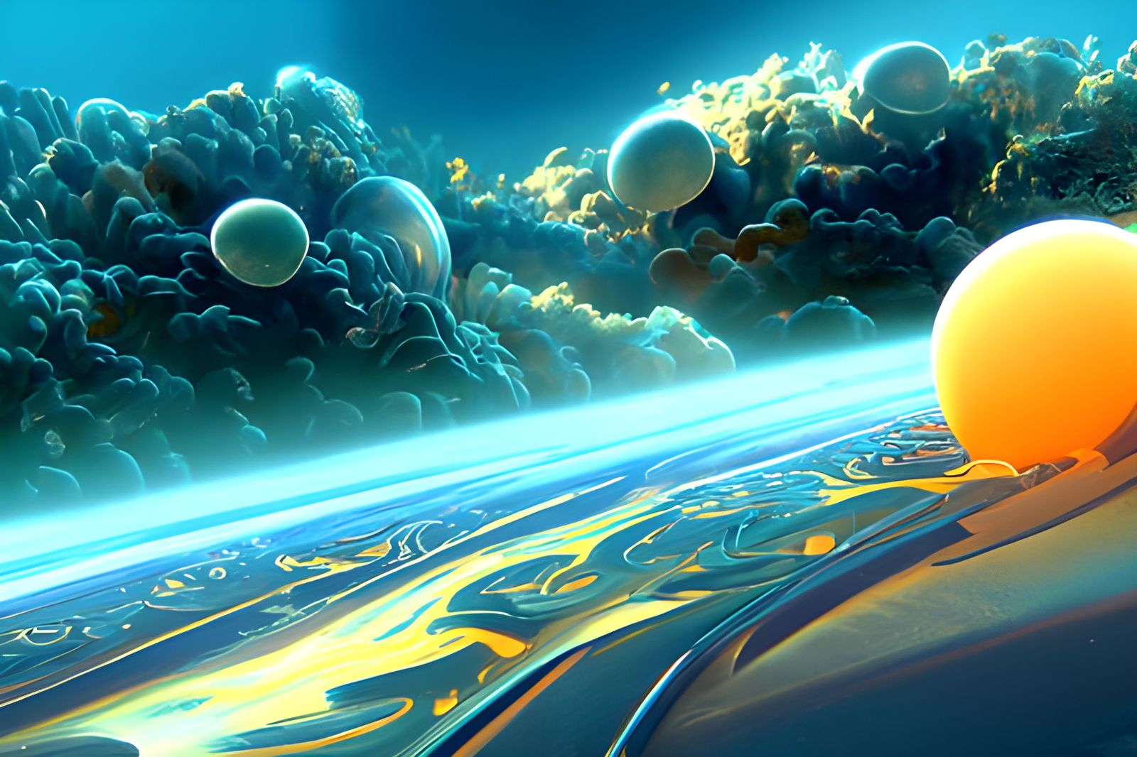 Galactic Expanse: Alien Spacecraft in Sci-Fi Style