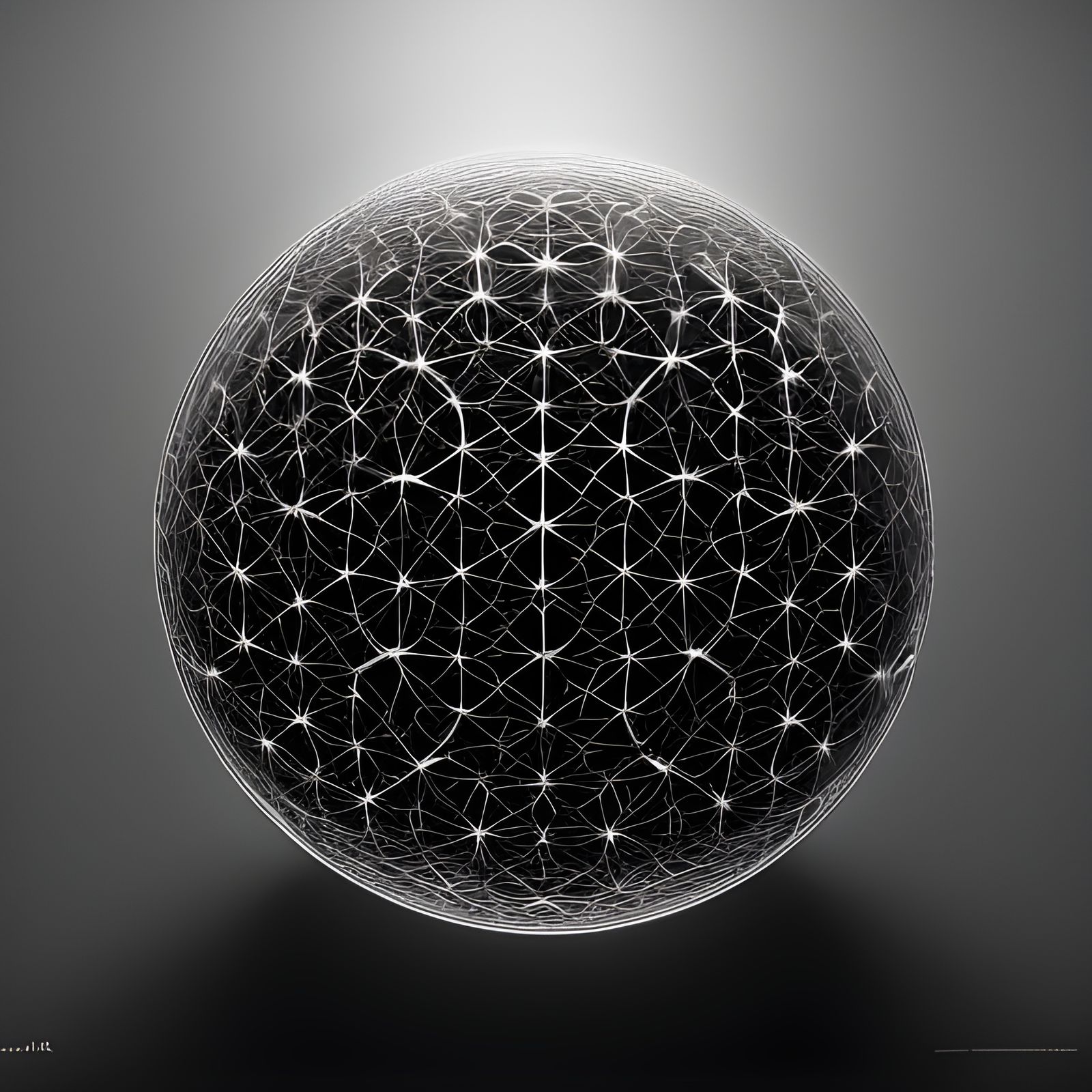 Tessellated Cosmic Sphere in Hyperdetailed Concept Art