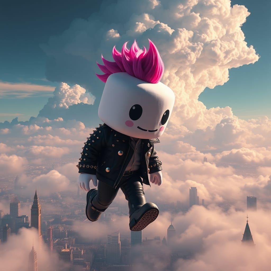 enchanting and colossal Marshmallow Punk Character