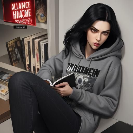 Unattractive Teenager in Hoodie, DC Comic Style