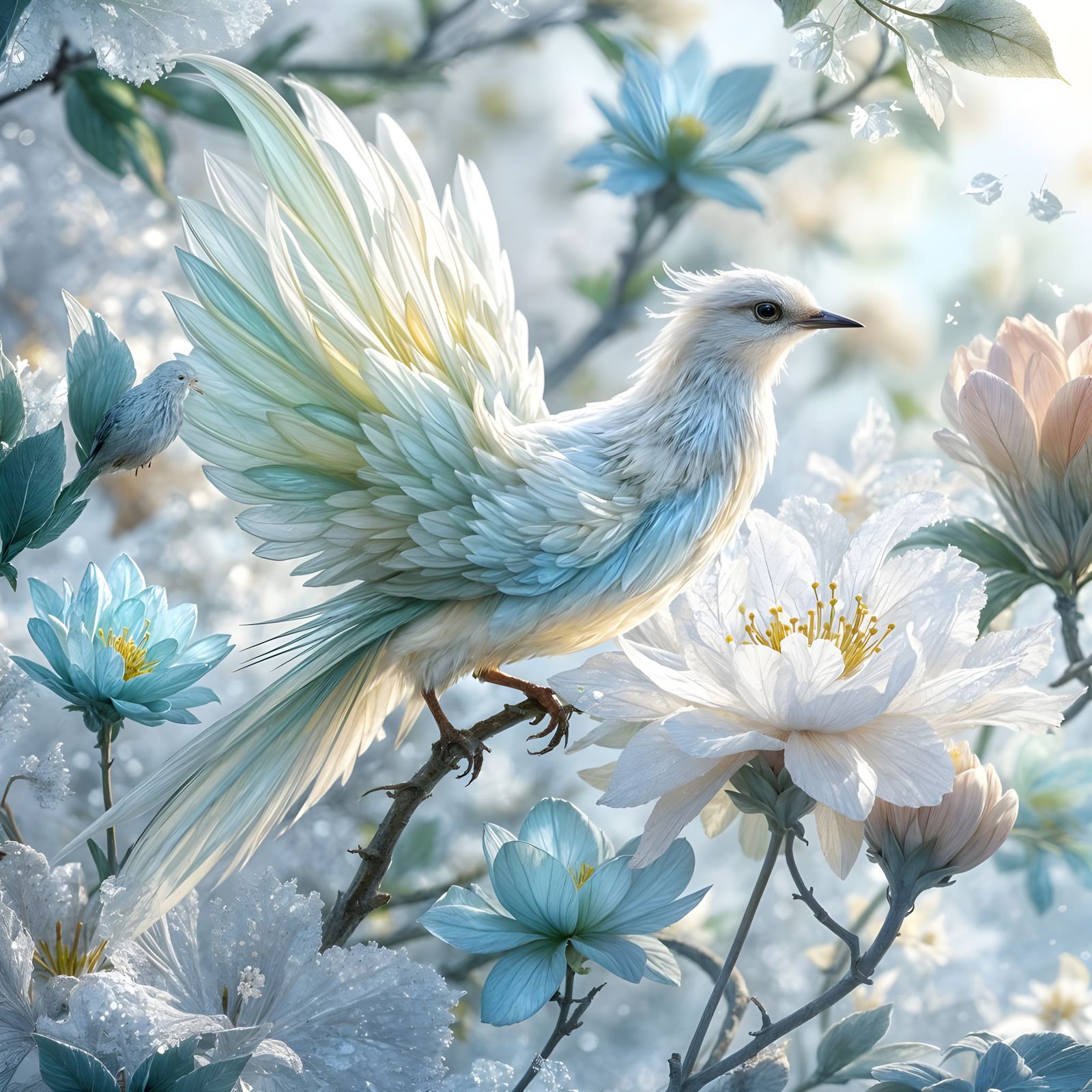 Ethereal Frosty Landscape in Pastel Hues