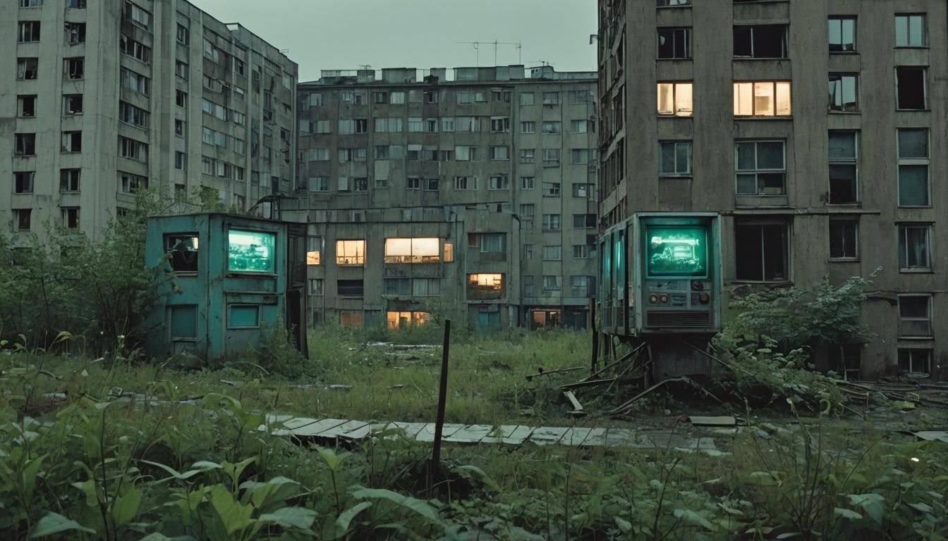 Dystopian City Overrun: Polish School of Comics Style