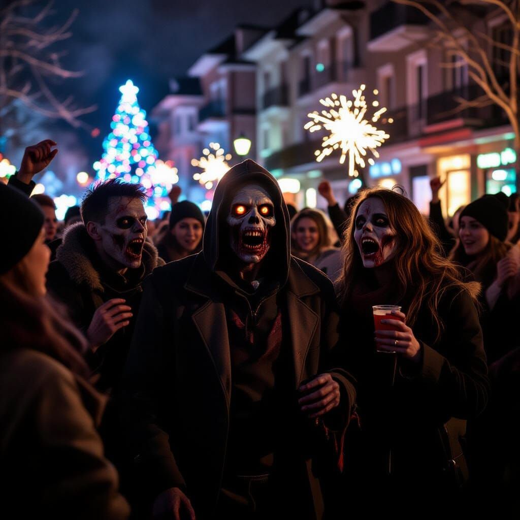 Horror New Year's Eve Party With Zombies