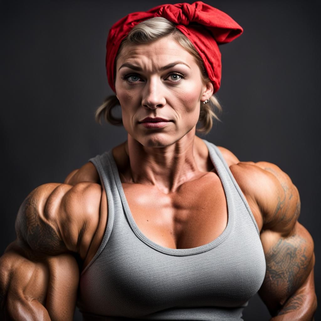 Rosie the Riveter as Bodybuilder Photograph