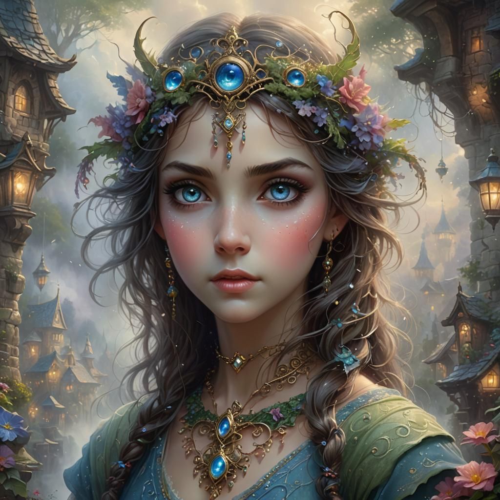 Cute fairy tale girl.