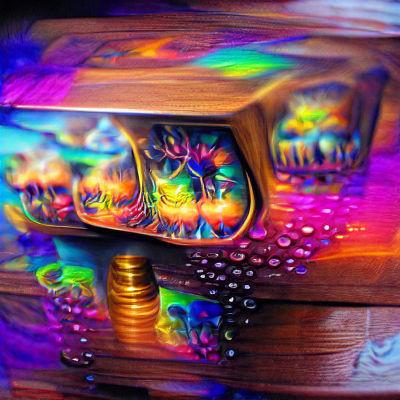 Kaleidoscope Treasure Chests with Rainbow Drips