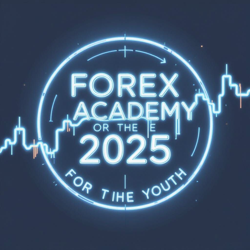 Futuristic Neon Forex Logo for Youth Academy 2025