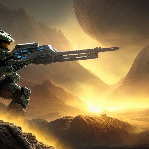 Halo UNSC Spartan in Detailed Matte Painting