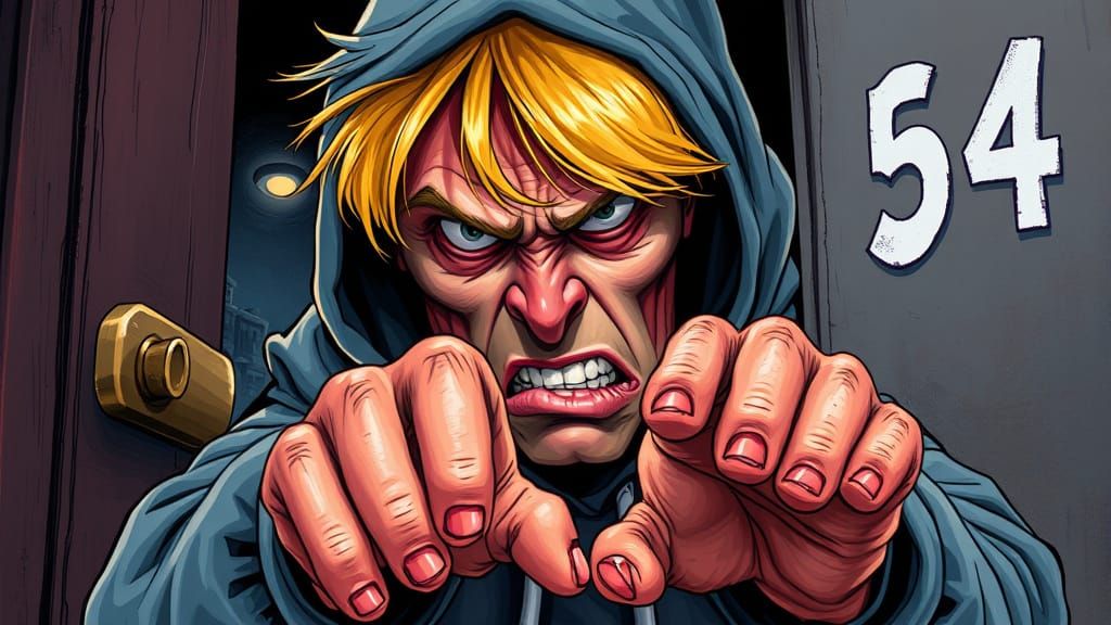 Desperate Screech Pleads for Entry in Hyperdetailed Caricatu...