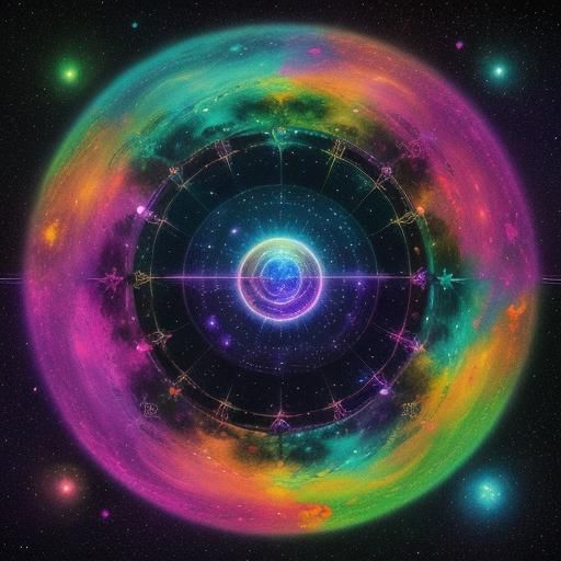 Psychedelic Astronaut in Space: Holographic Cosmic Art