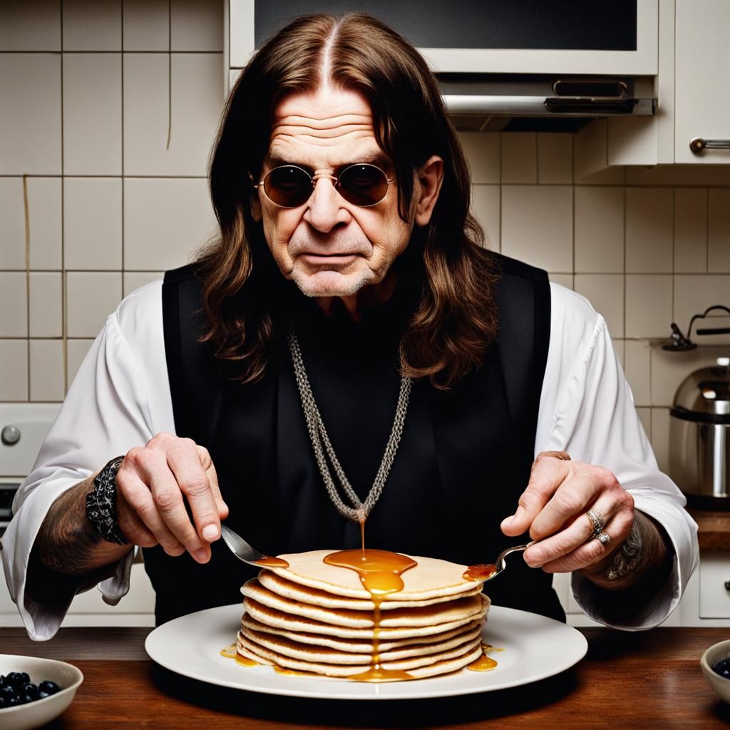 Ozzy Osbourne Makes Pancakes: Professional Portrait