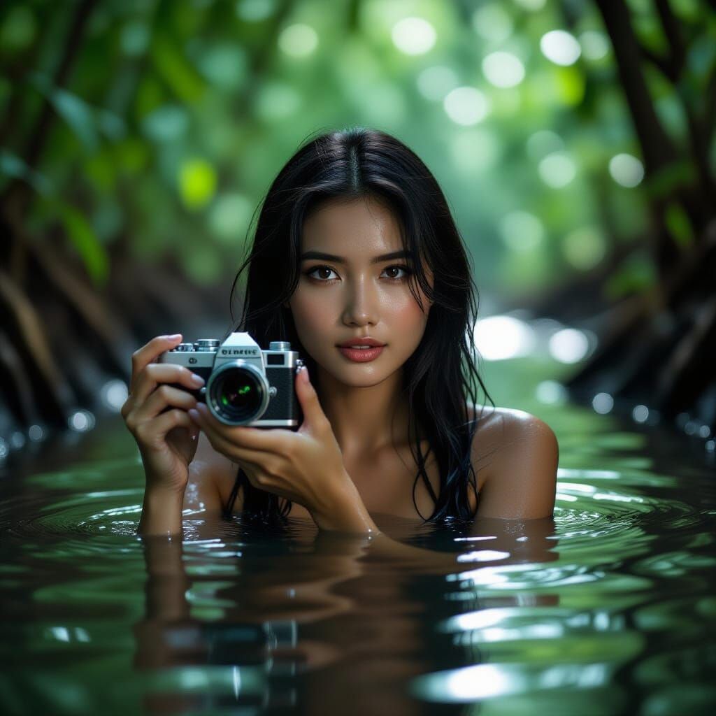 Vietnamese Woman Emerges From Jungle With Camera