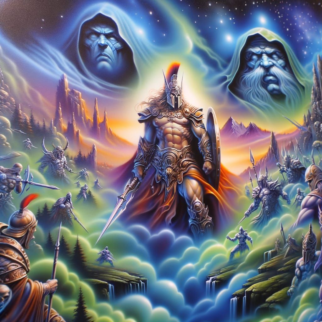 Fantasy Airbrush Art on Giant Canvas