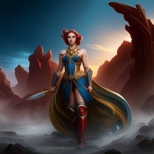 Heroic Woman of Beauty and Grace: Fantasy Concept Art