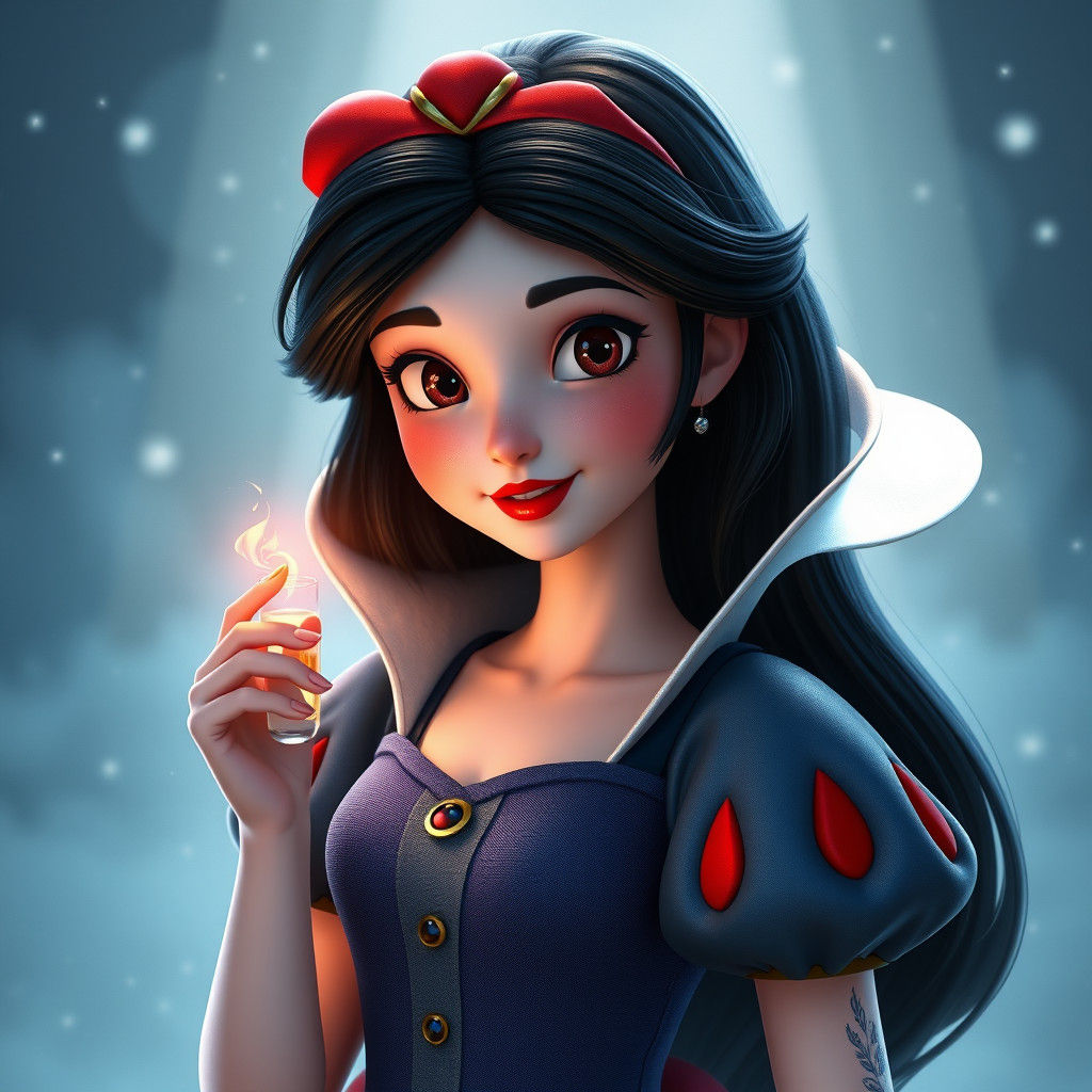 Snow White in 3D Cartoon Style