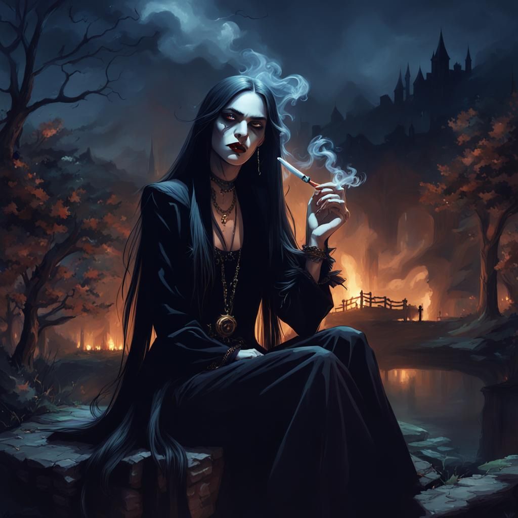 smoking vampire