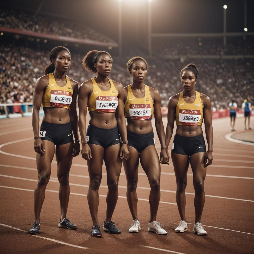 Olympic Athletes Portrait in Hyper-Realistic Style