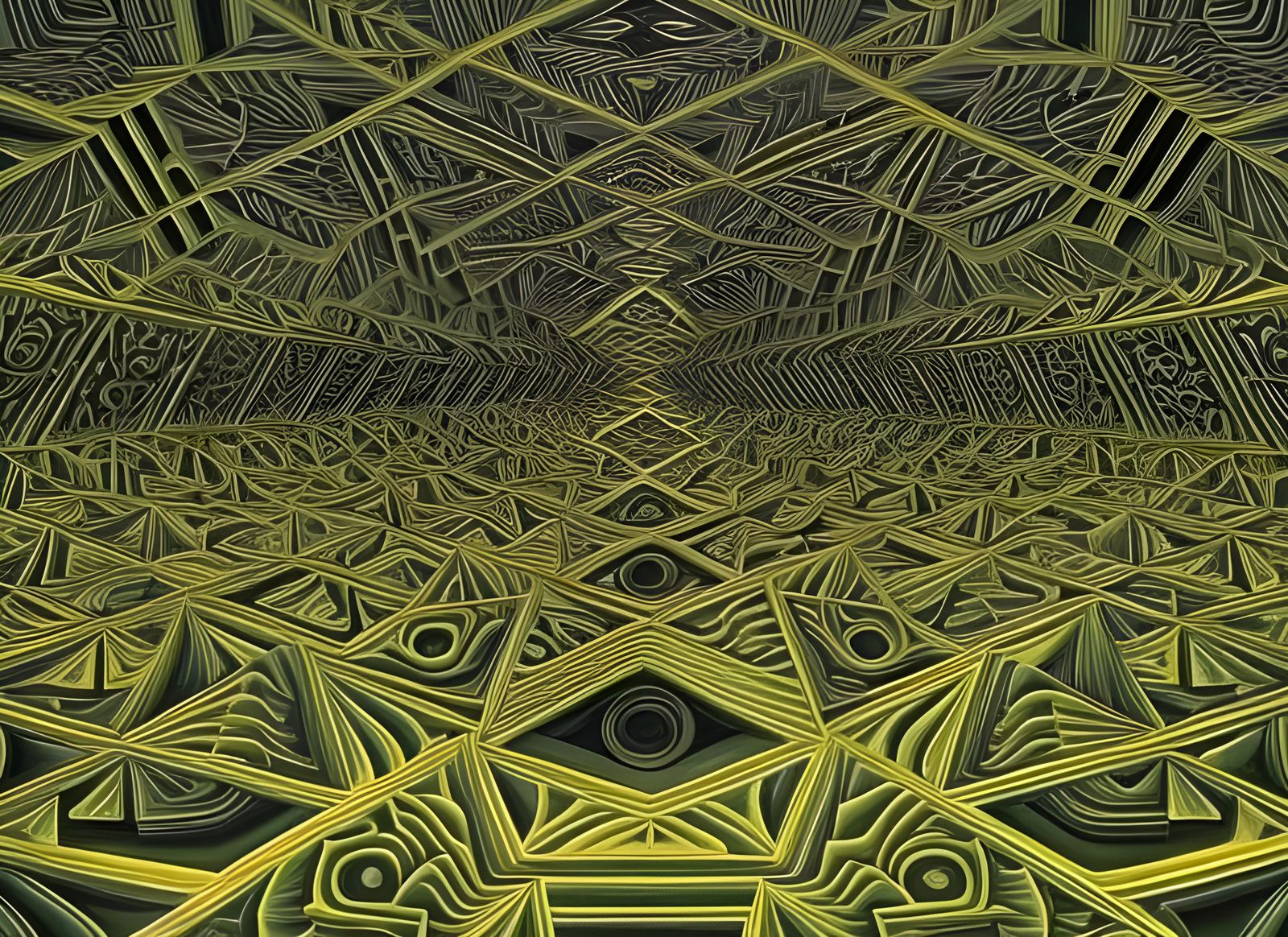 Glowing Jungle Dreamscape in Psychedelic Style