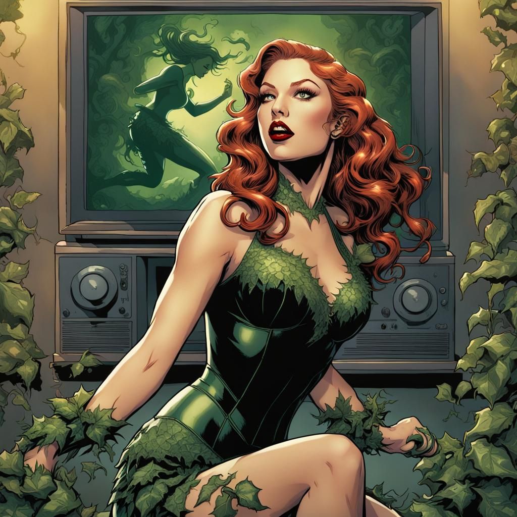 Poison Ivy's Taylor Swift Serenade: Comic Book Art