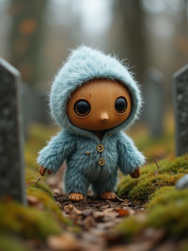 Fluffballs Picotee Blue Apricot Khaki Graveyard