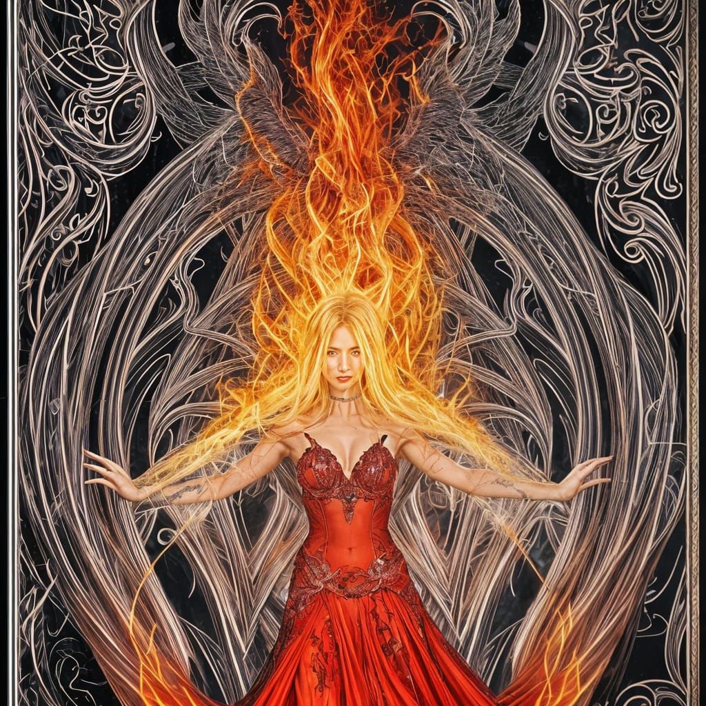 Demoness Dancing in Hellfire