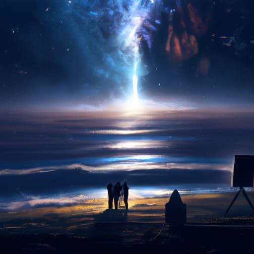 Epic Galaxy View from Beach at Night