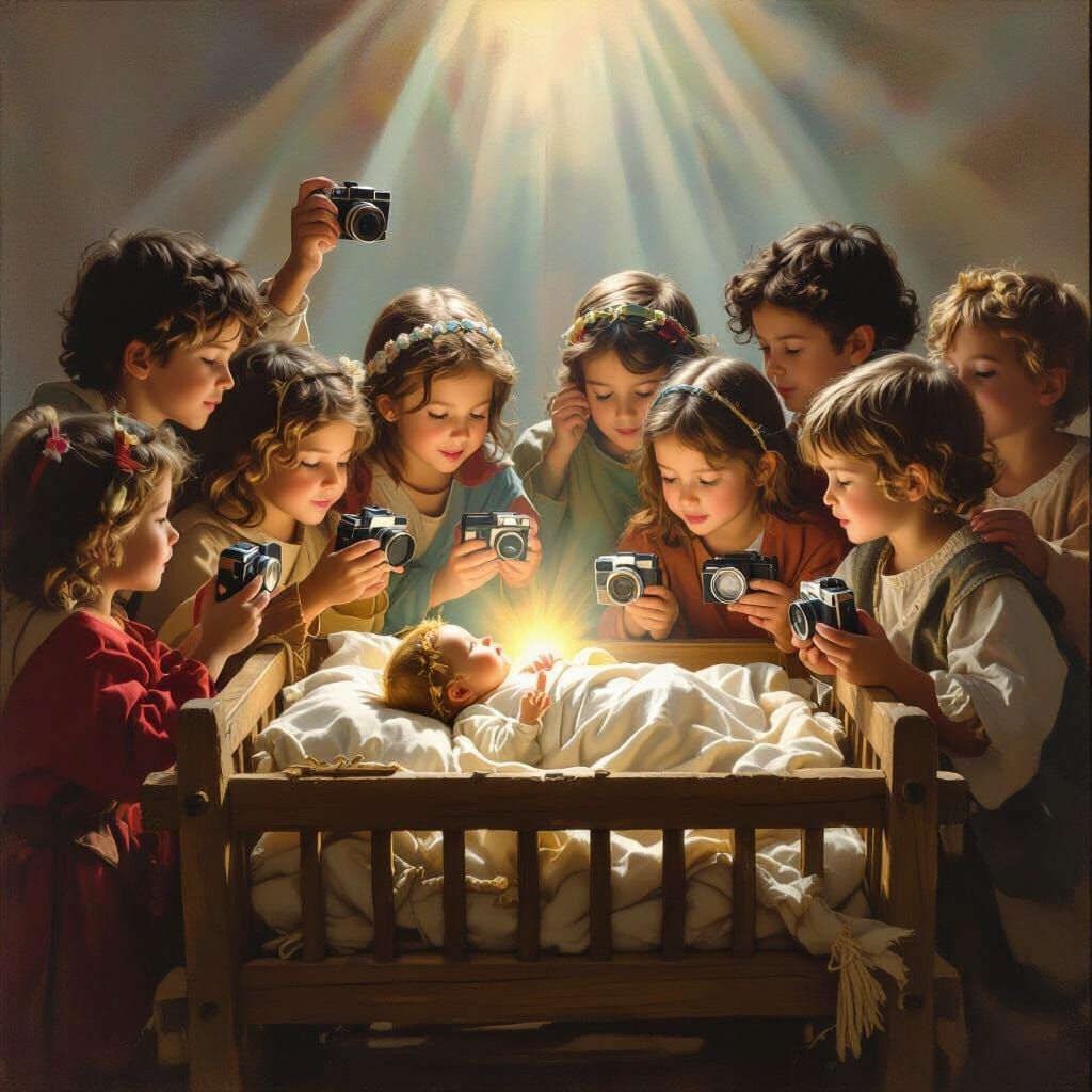 Children Capture Sacred Moment of Baby Jesus in Renaissance ...