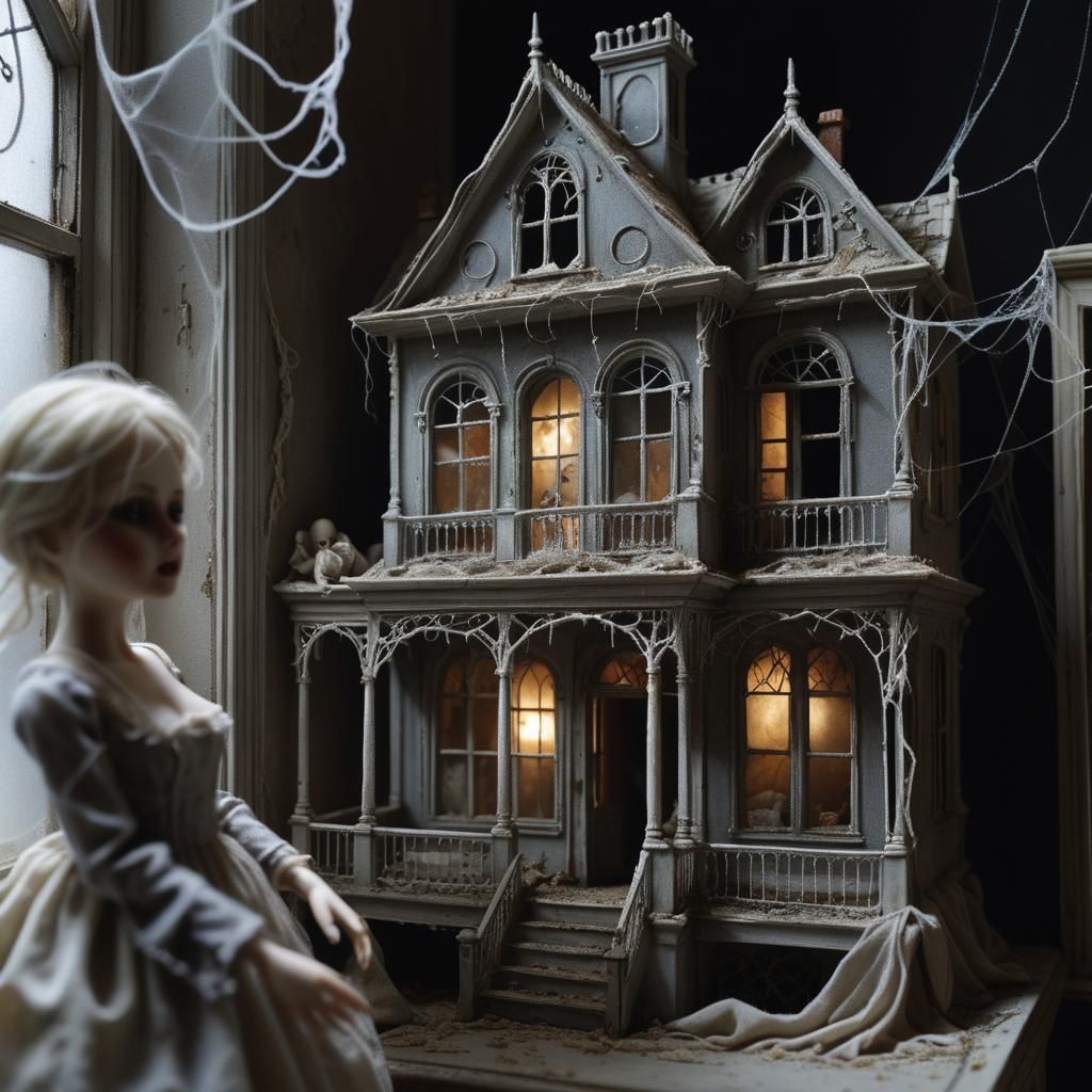 Haunted Dollhouse in Photorealistic Style