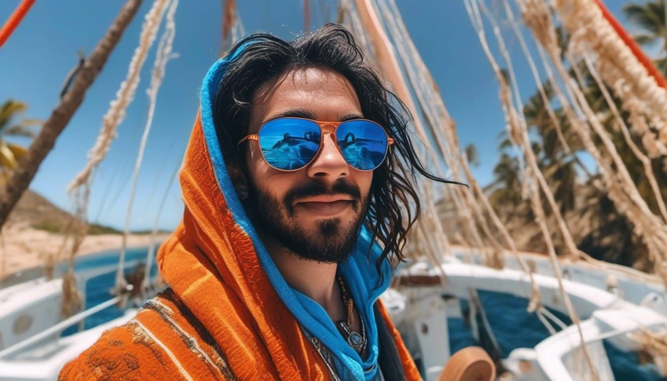 Psytrance Selfie on a Boat in Socotra Island