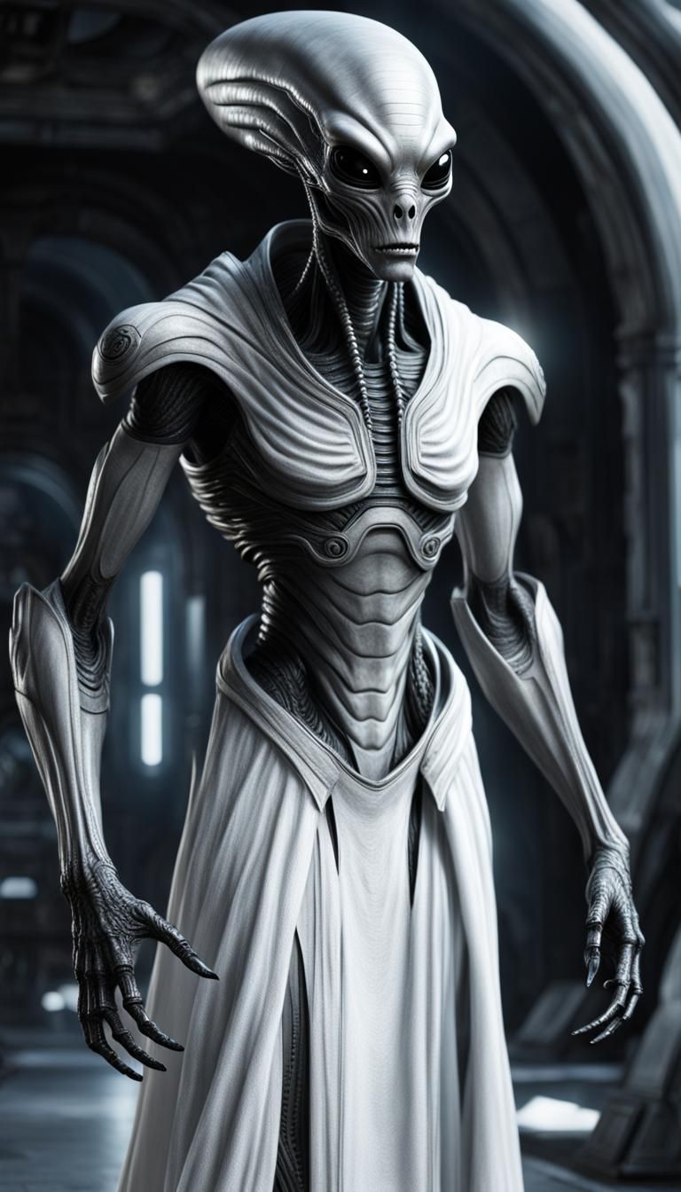 Realistic 8K Image of a Janosian Alien