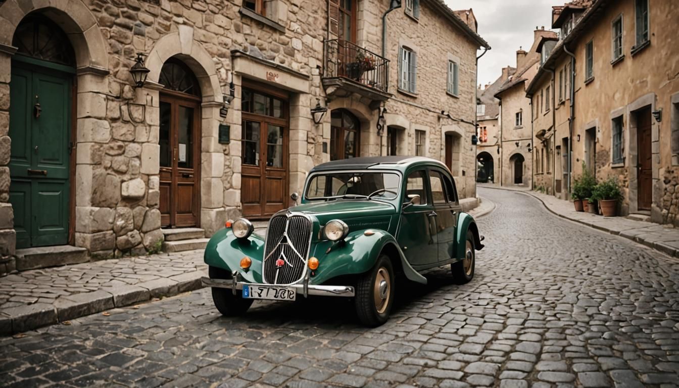 1936 Citroën Traction Avant on Cobblestone Street