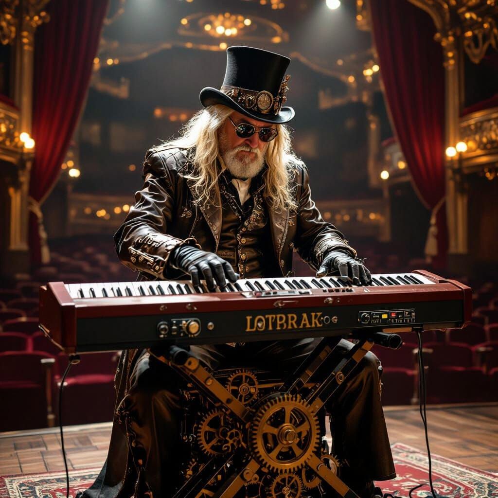 Steampunk Keyboardist Shreds on Victorian Stage