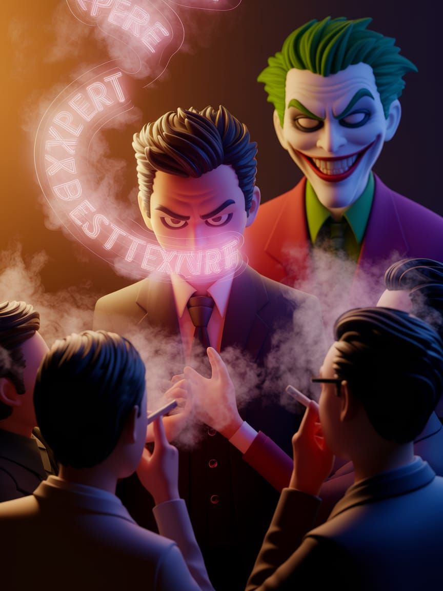 Expert textpert choking smokers
Don't you think the joker laughs at you