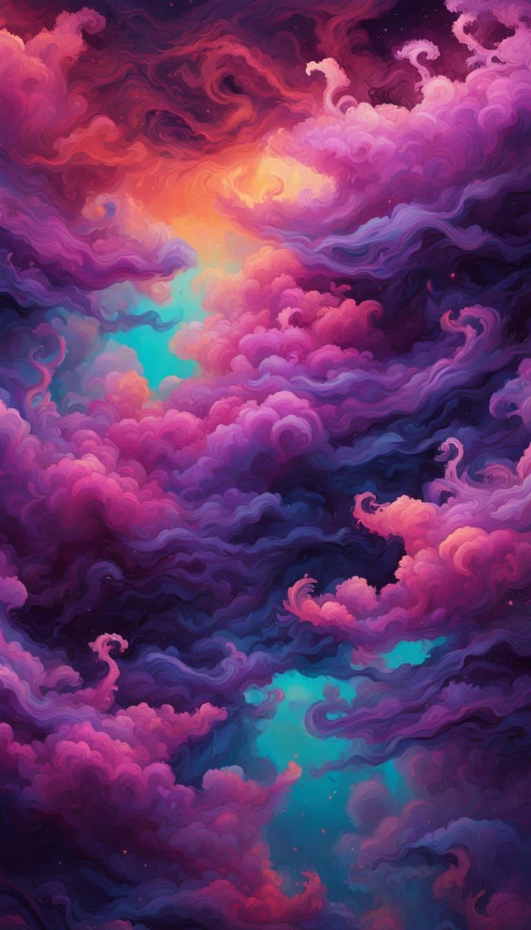 Ethereal Speck in Velvety Void, Inspired by Abstract Express...