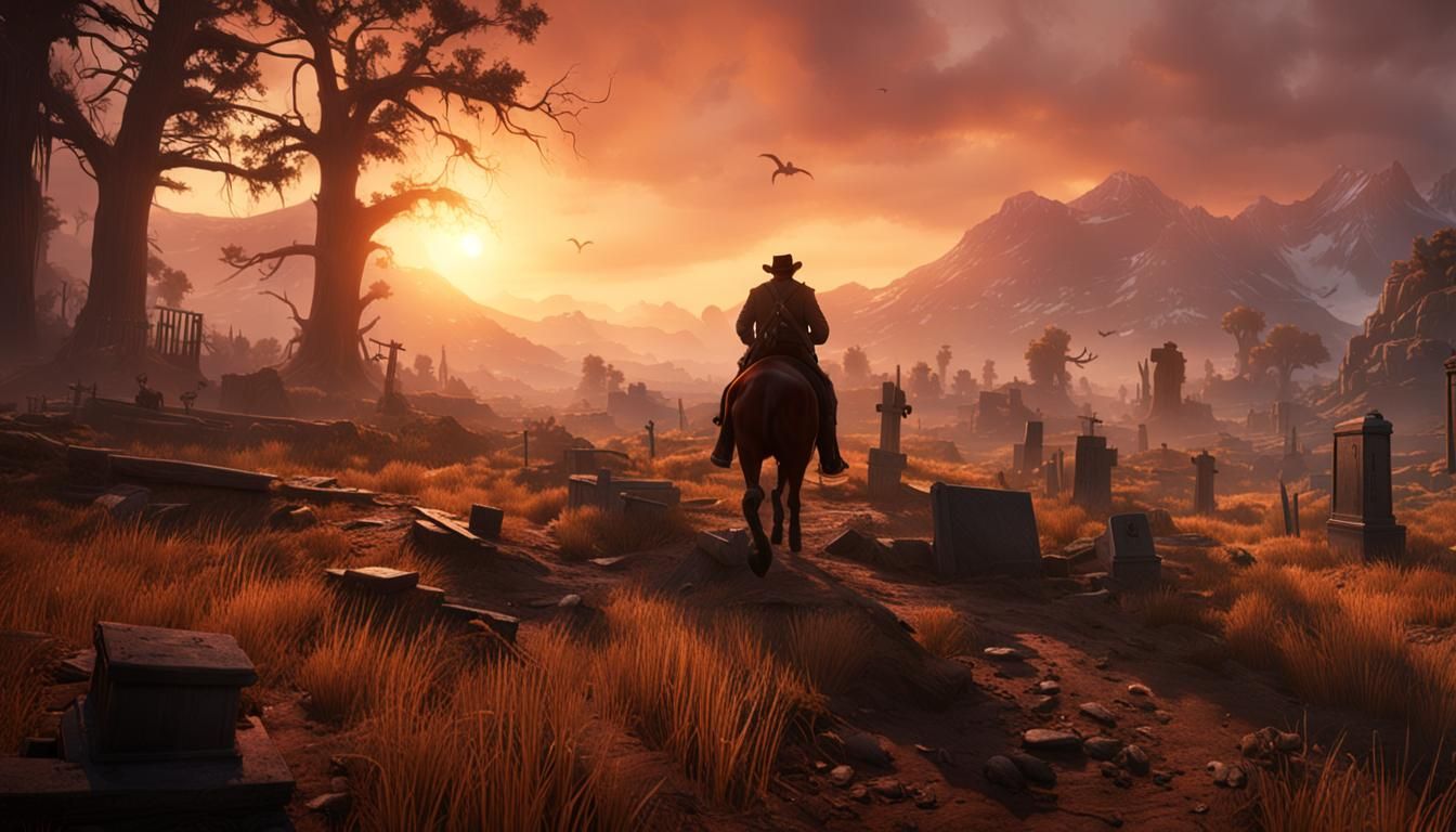 Arthur Morgan Rises: Detailed Matte Painting