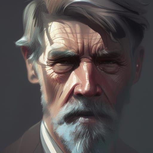 Detailed Portrait of a Kind Old Man