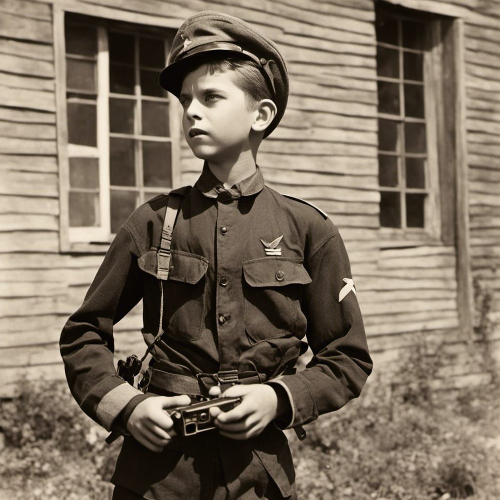 Annoyed School Master in Aviation Punk Uniform