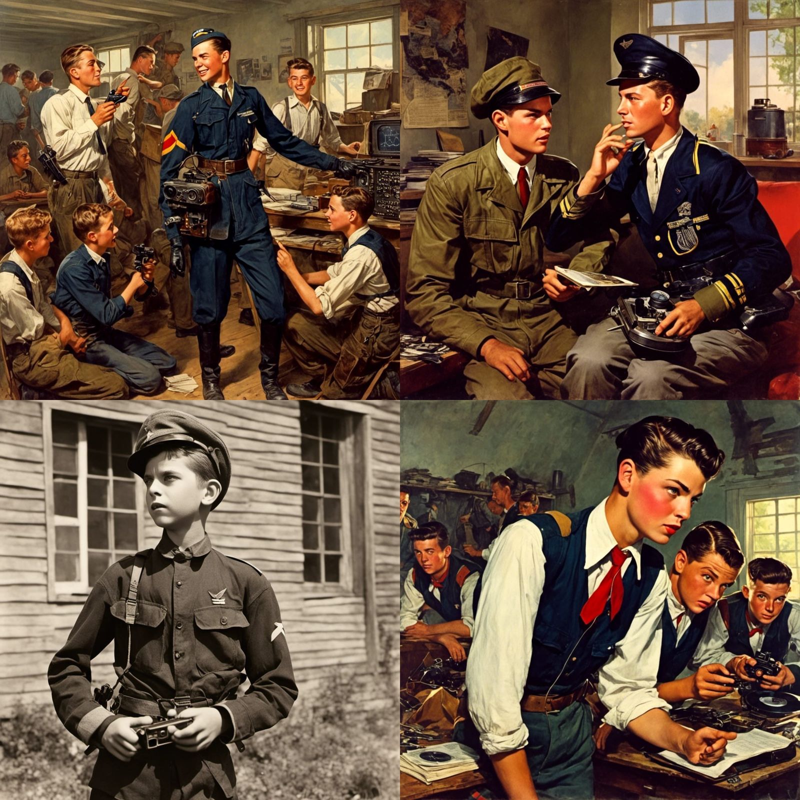 Aviation Punk Housemaster Scolds Boys in School