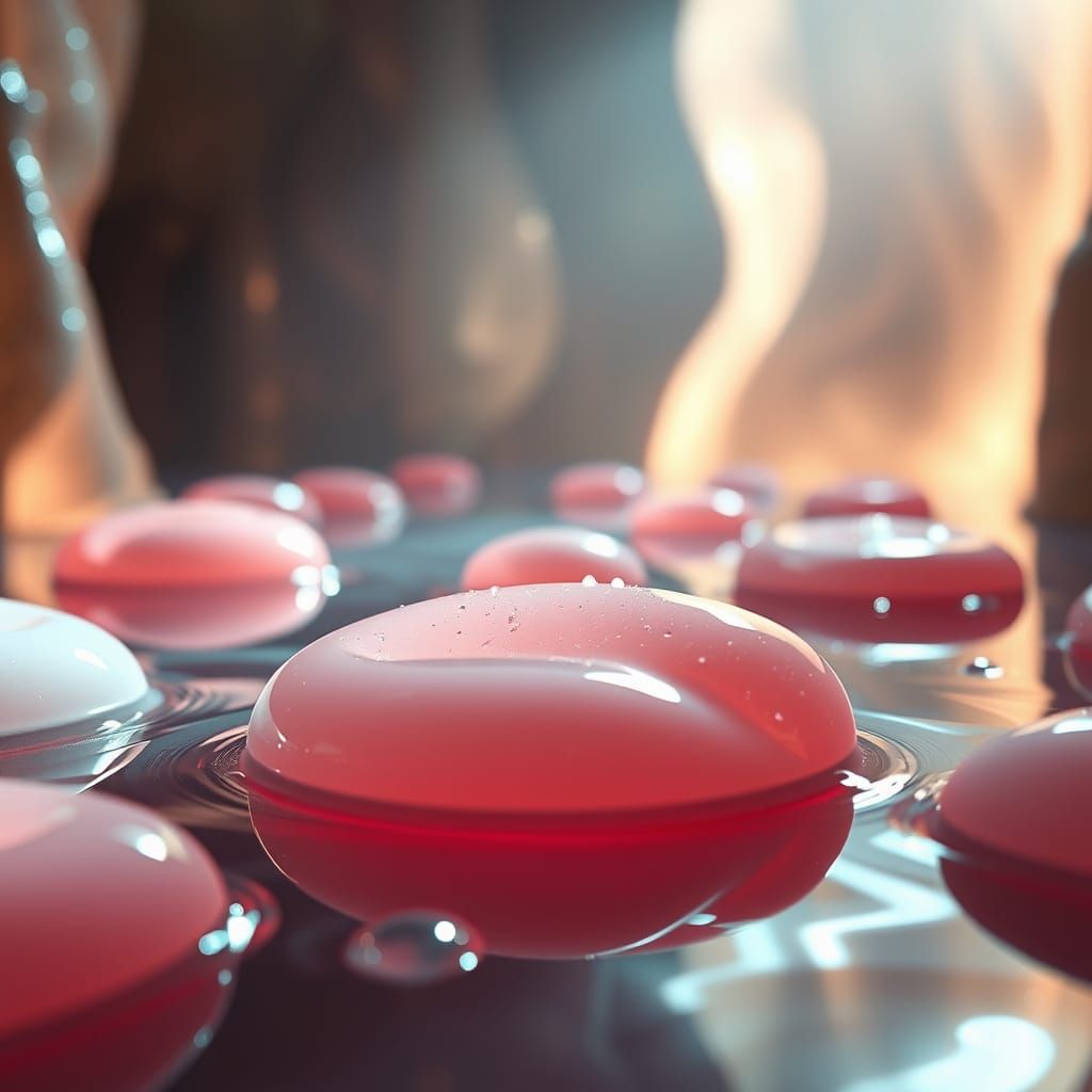 Iridescent Soap Bubbles in Ethereal Dreamscape