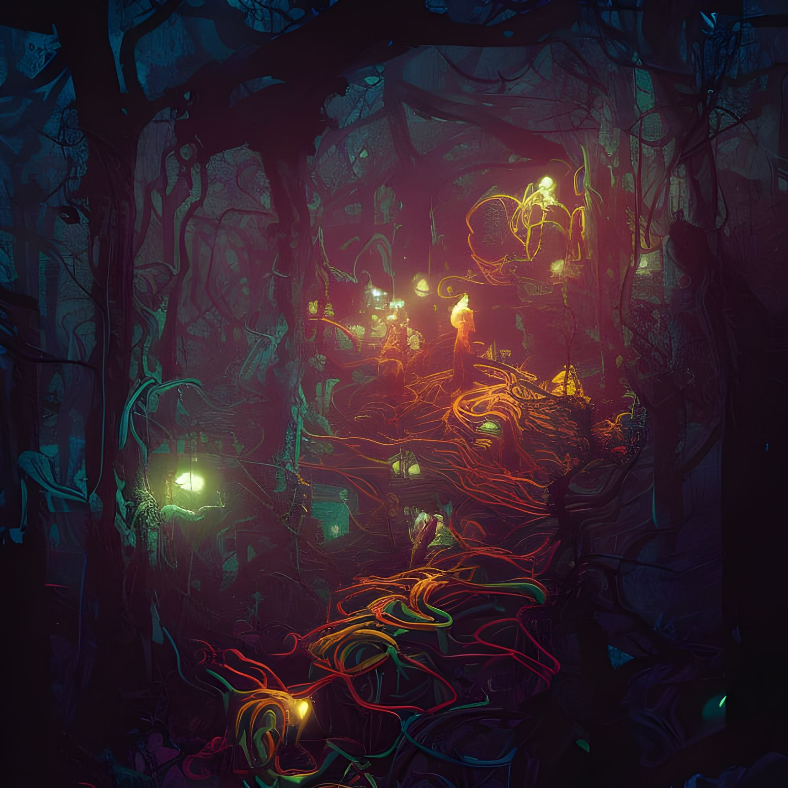 Epic Battle Between Good and Evil, Detailed Concept Art