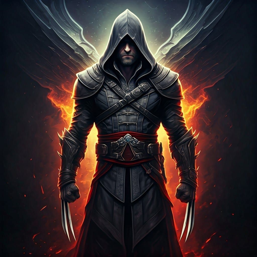 Wolverine in Medieval Assassin's Creed Attire