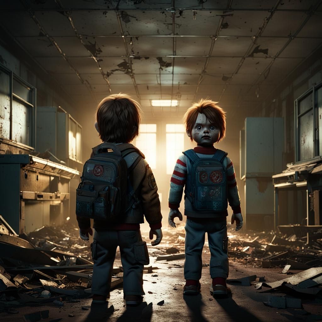 Cinematic 3D Art: Chucky in Resident Evil