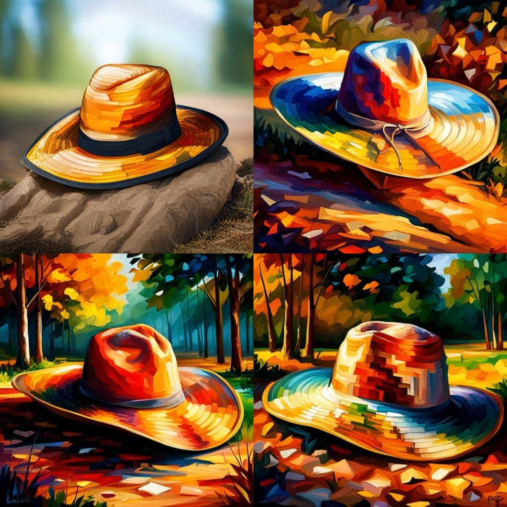 Cowboy Hat in the Dirt: Warm-Toned Digital Art