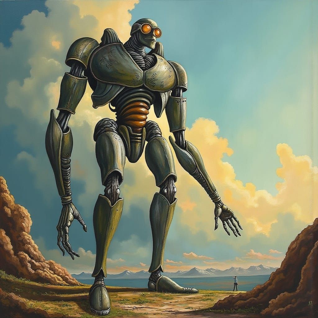 Cyborg Behemoth in Cosmic Landscape