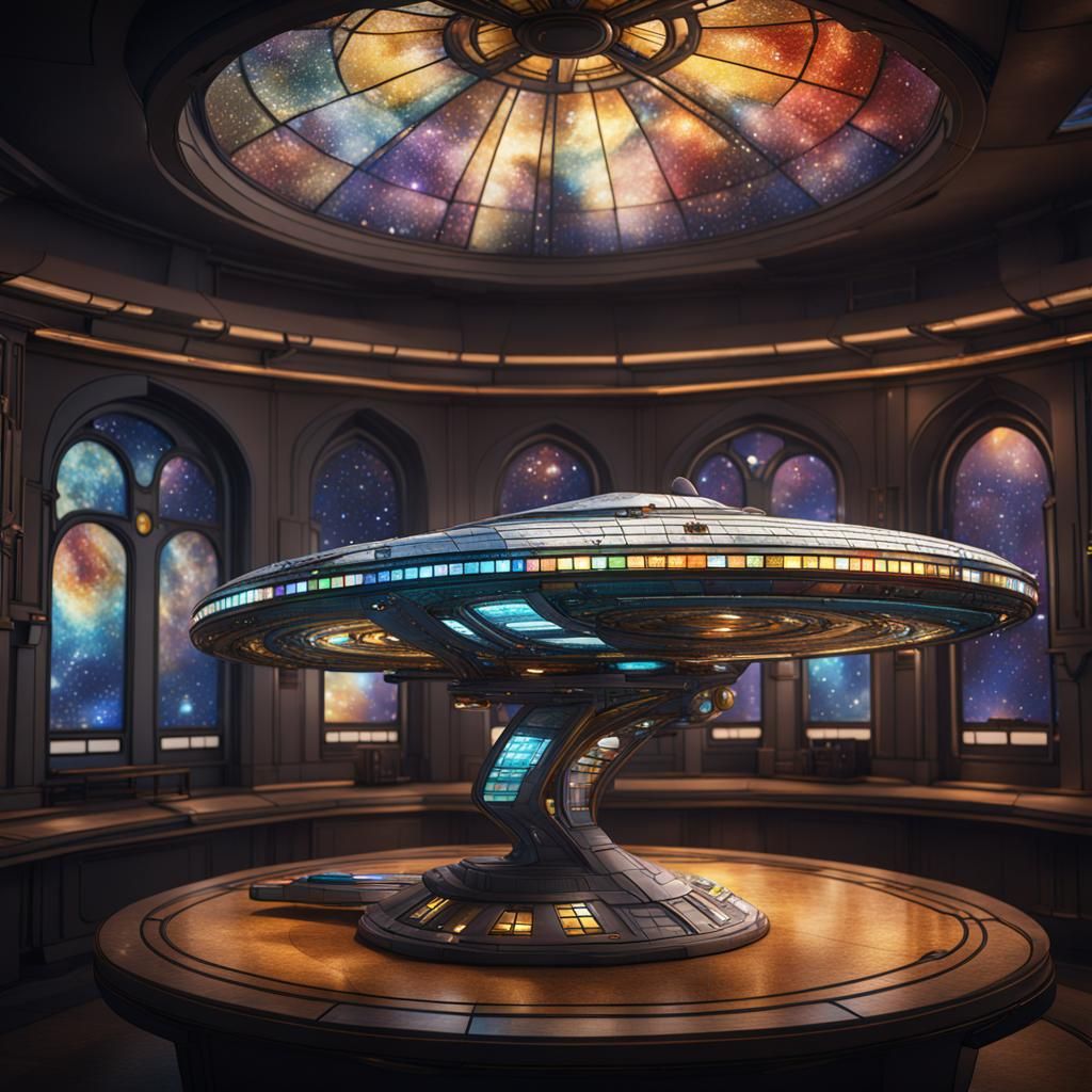 Galaxy Stained Glass Star Trek Enterprise