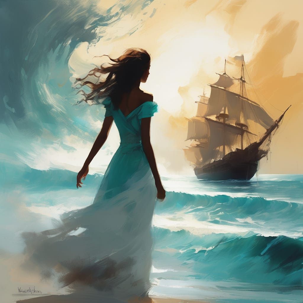 Ethereal Dance on Turquoise Shores