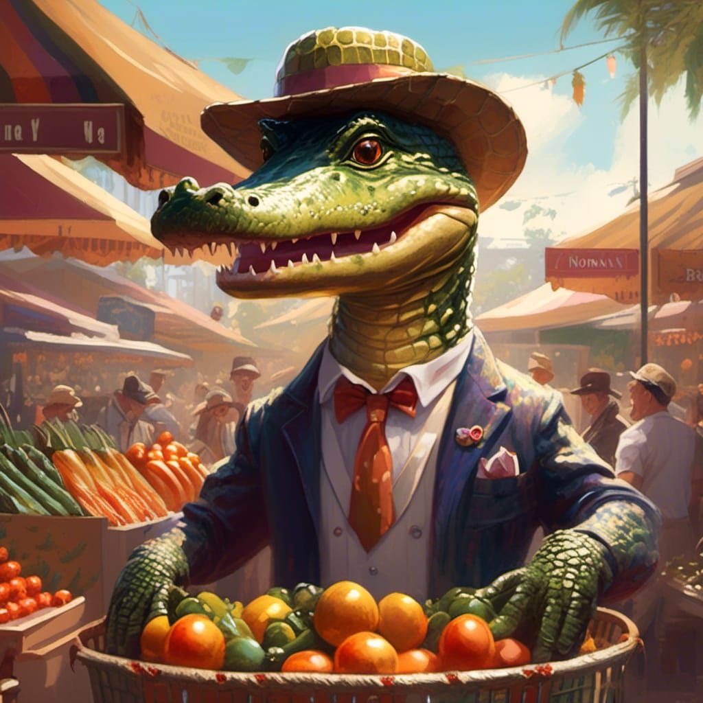 Vegetarian crocodile!